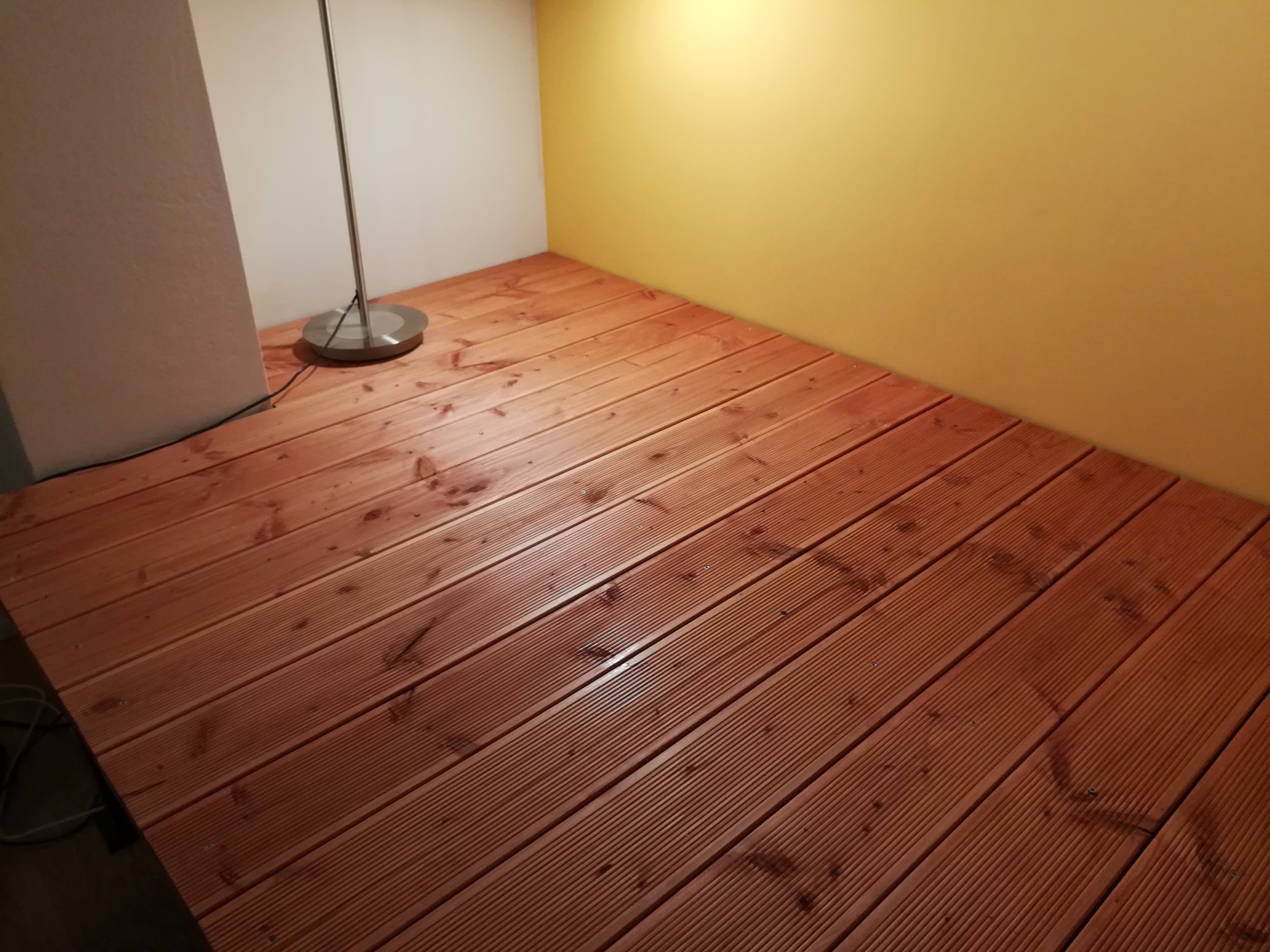 Podest, fertig beplankt